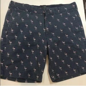 J Crew Gramercy Shorts Flamingo Print